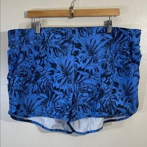 EUC Columbia Blue Leaf Print Beach Athletic Shorts